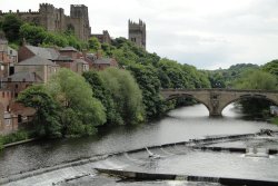 River Wear at Durham Wallpaper
