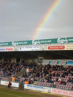 Sixfields Stadium. Rainbow