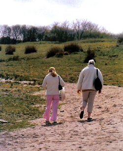 Taking a stroll round Collieford lake.