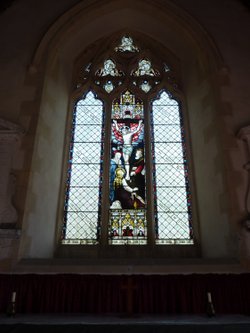 Stained Glass Window in the Church.