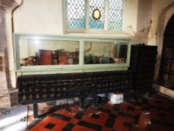 Old Chest with a display of Relics Wallpaper