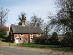 House near the Church, pity about the lamp post Wallpaper