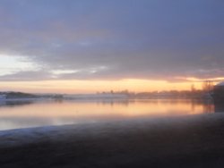 Sunset over the lake