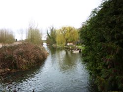 An off-shoot from the River Waveney for the Water Mill