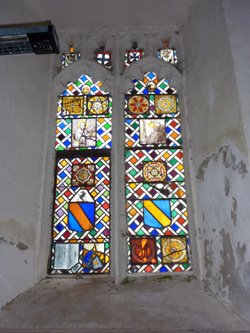 Stained Glass Window in the Church.