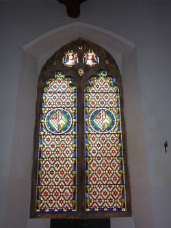 Stained Glass Window in the Church.
