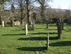 Churchyard of Holy Trinity Church, Coverham, North Yorkshire. Wallpaper