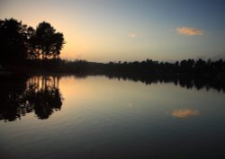 Evening reflections at Center Parcs Wallpaper