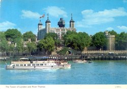 Tower of London and River Thames Postcard Wallpaper