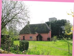 Pink houses opposite the Church