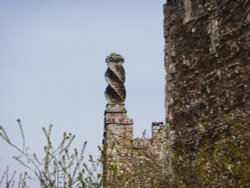 Ornate Chimney on the Castle Wallpaper