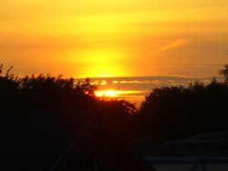 Sunset bridge Wallpaper