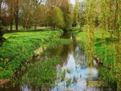 By the village pond Wallpaper