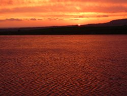 Red sky at night Wallpaper