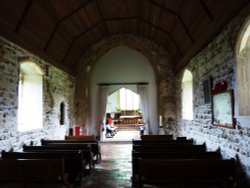 The far end has been moderised for the comfort of worshippers Wallpaper