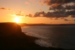 Sunset over Scarborough Wallpaper