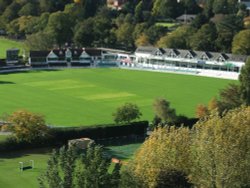 Cricket grounds from top of Cathedral Wallpaper