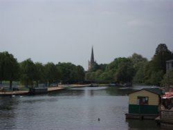 Holy Trinity Church in distance Wallpaper