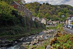 Lynmouth and The River Lyn. Wallpaper
