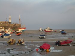 Sun and mist. Wallpaper