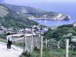 A view of Lulworth Cove Wallpaper