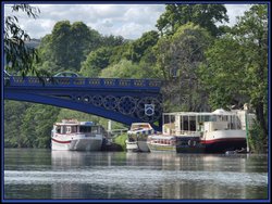 Bridge and boats, Stourport-on-Severn. Wallpaper