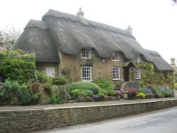 Thatched Roof House Wallpaper