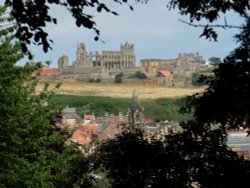 Whitby Abbey from west side of town. Wallpaper