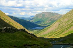 Kirkstone Pass, Cumbria. Brotherswater is in the distance. Wallpaper