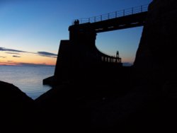 Sunset over the breakwater
