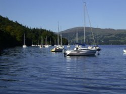 Windermere, looking north on a summer afternoon. Wallpaper