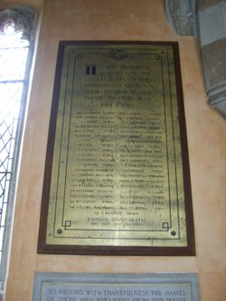 War Memorial, St Michaels Church Aldbourne, WW1