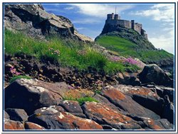 Lindisfarne Castle view. Wallpaper