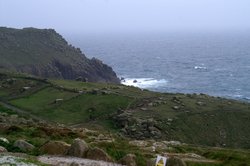 Lands End on a cloudy and windy day.
