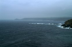 Distant headland. Wallpaper