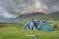 Tent in Snowdonia Wallpaper
