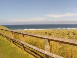 View of the Bamburgh beach