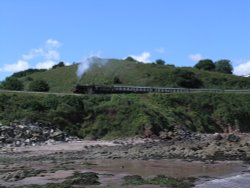 The Lydham Manor steaming close to Armchair Rock Wallpaper