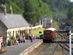 Tilt Shift Train Station Wallpaper