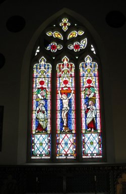 Stained Glass Window in the Church.