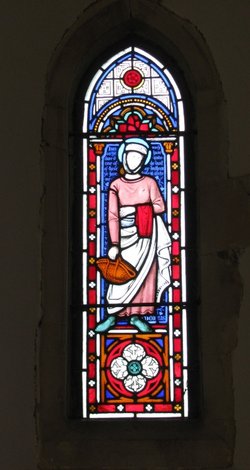 Stained Glass Window in the Church.