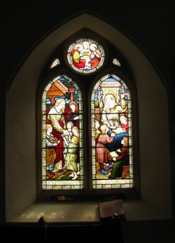 Stained Glass Window in the Church.