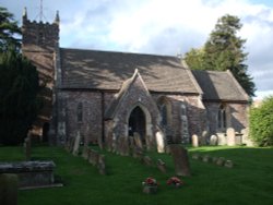 The Parish Church of St. Andrew, Alvington, Gloucestershire. Wallpaper