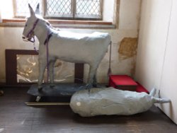 Donkey in the Church Wallpaper