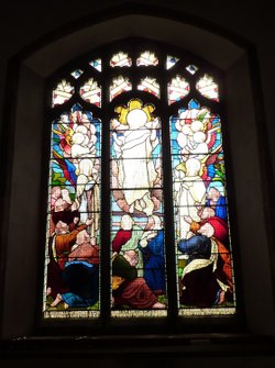 Stained Glass Window in the Church.