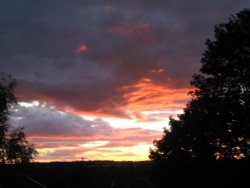 View over the houses in Kings Worthy Wallpaper