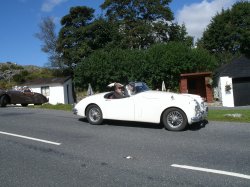 Afternoon cruise in a 1958 Jag XK-120