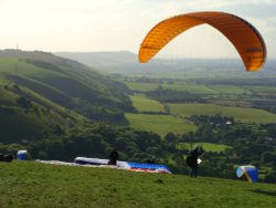 Para-gliding at Devil's Dyke.