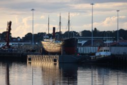 S.S. Robin Steamship in the evening