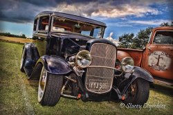 Black Ford Hot Rod